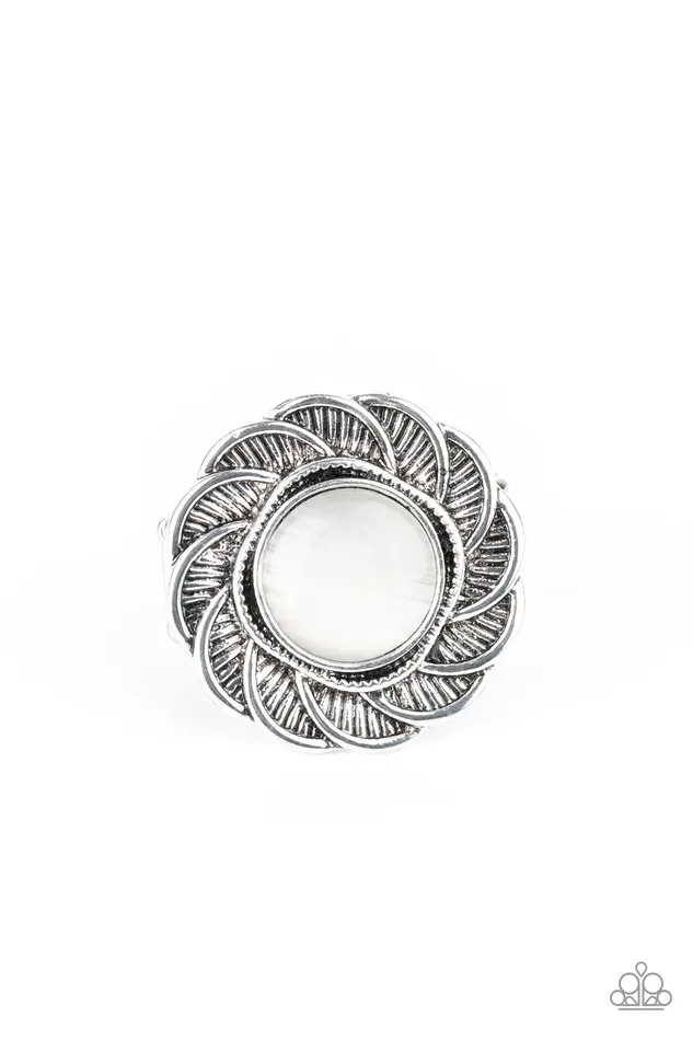 Paparazzi Gardenia Glow - White Ring | Paparazzi Accessories Rings