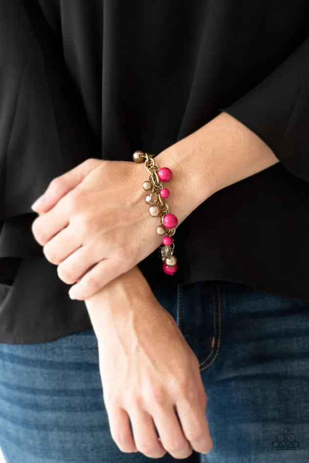 Paparazzi Grit and Glamour Pink Bracelet diannesjewelryshop Bracelets