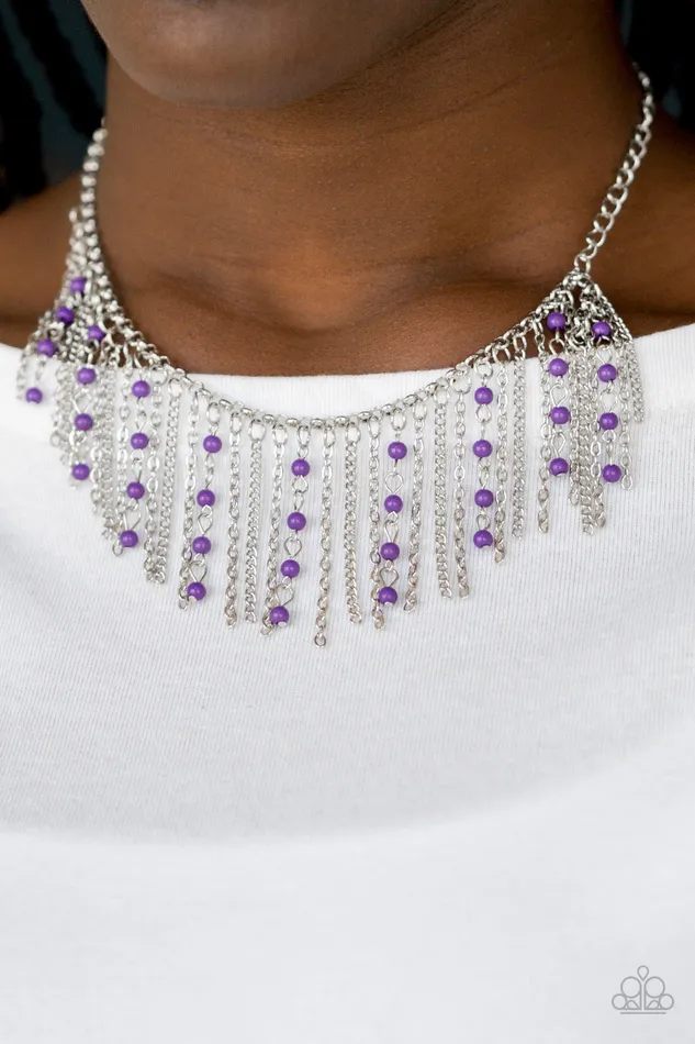 Paparazzi Harlem Hideaway - Purple Necklace diannesjewelryshop Necklaces