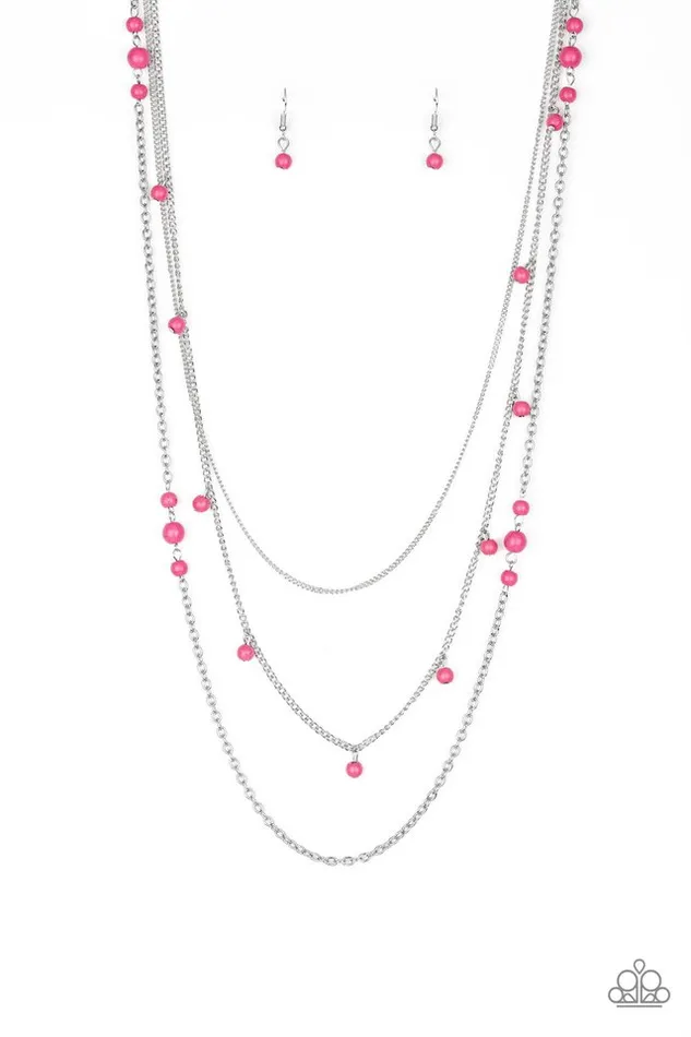 Paparazzi Laying the Groundwork Pink Necklace | diannesjewelryshop Necklaces