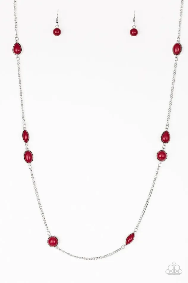 Paparazzi Pacific Piers Red Necklace | diannesjewelryshop Necklaces