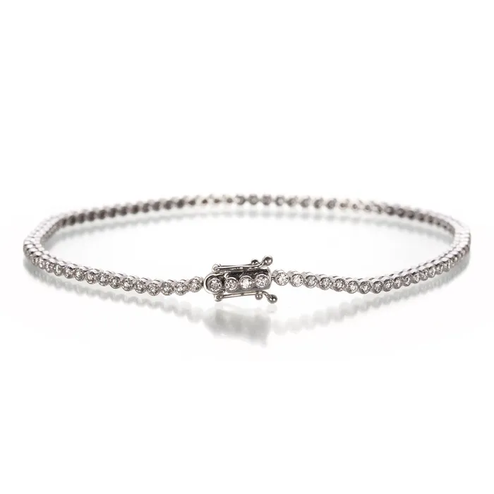 Paul Morelli Bracelets White Gold White Diamond Stitch Bracelet