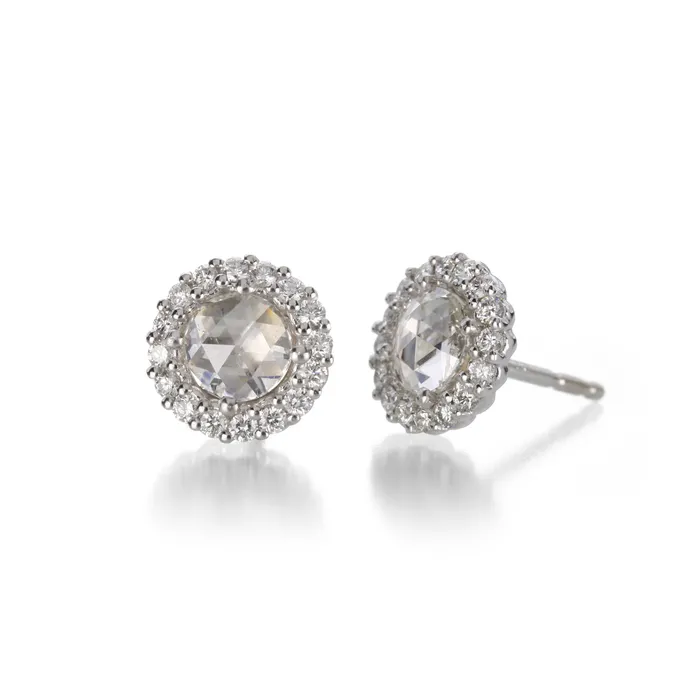 Paul Morelli Earrings Rose Cut Diamond Stud Earrings