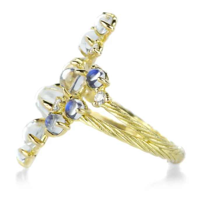 Paul Morelli Rings | Rainbow Moonstone Bubble Ring