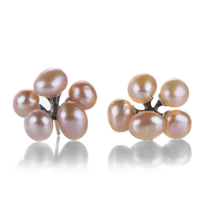 Peach Pearl Jacks Earrings John Iversen Earrings