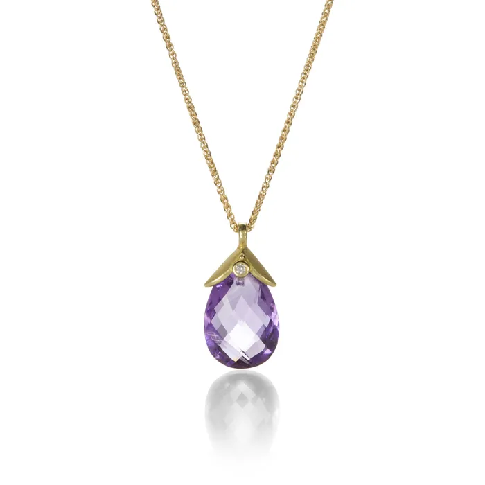 Pear Shaped Amethyst Necklace Barbara Heinrich Necklaces