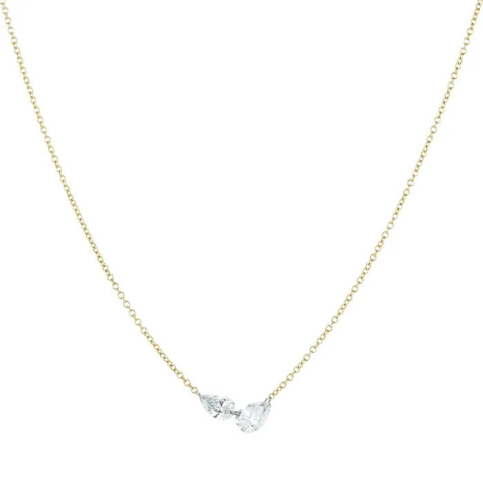 Pear Shaped Free Set Diamond Necklace Todd Pownell Necklaces