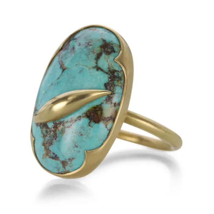 Persian Turquoise with Slug Ring Gabriella Kiss Rings