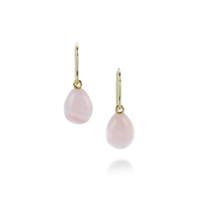 Pink Opal Teardrop Earrings Maria Beaulieu Earrings