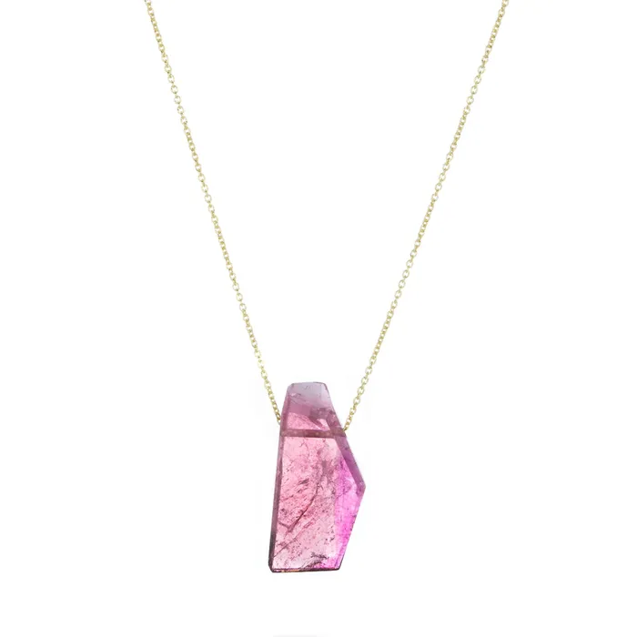 Pink Tourmaline Crystal Necklace Margaret Solow Necklaces