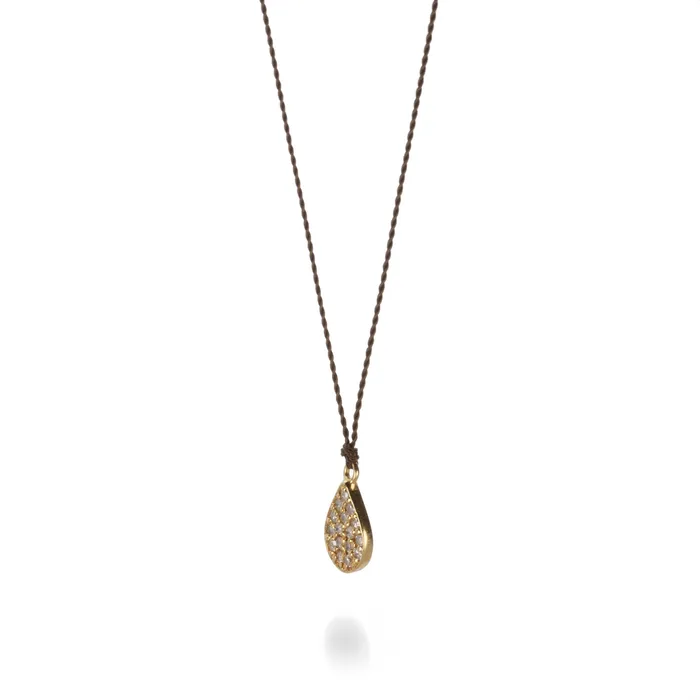 Pre-Styled Sets Margaret Solow Gold Pave Teardrop Pendant