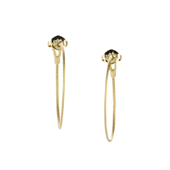 Pre-Styled Sets Paul Morelli 18k Gold Wire Hoops