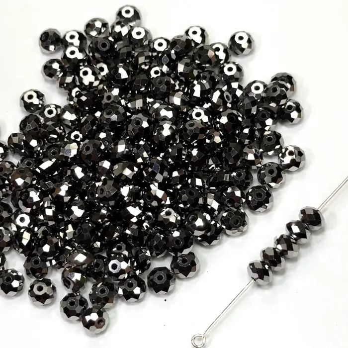 Preciosa Rings Jet Light Hematite Fully coated Czech Machine Cut Bellatrix Crystal Beads Preciosa 451-19-002 6mm 36pcs dark silver hematite spacer beads #5040 Briolette cut