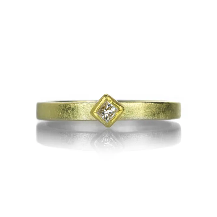 Princess Cut White Diamond Ring Petra Class Rings