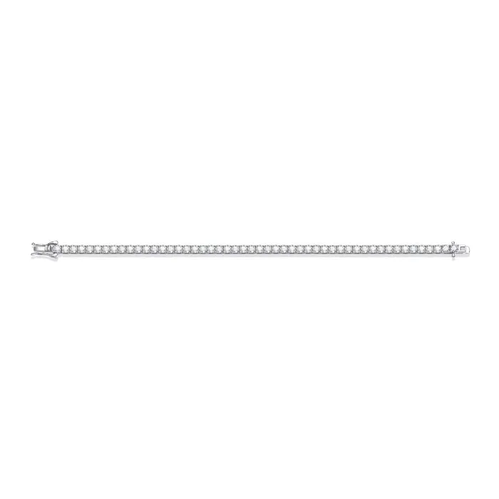 PuLuoWang Wuzhou VVS1 Moissanite 925 Sterling Silver Tennis Bracelet in White Gold | Bracelets