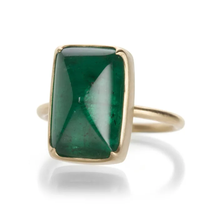 Pyramid Cut Emerald Ring Gabriella Kiss Rings