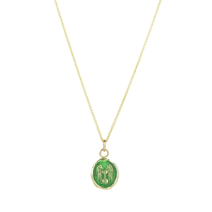 Pyrrha 14k Green Mindful Appreciation Talisman Necklace | Necklaces