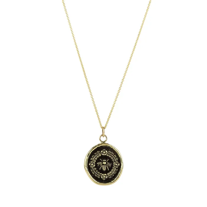 Pyrrha 14k Honeybee Talisman Necklace | Necklaces