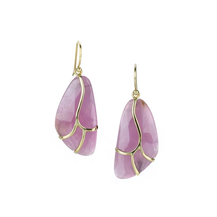 Rachel Atherley Earrings Pink Sapphire Butterfly Earrings