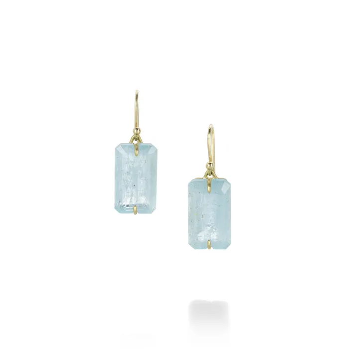 Rectangular Aquamarine Earrings Gabriella Kiss Earrings