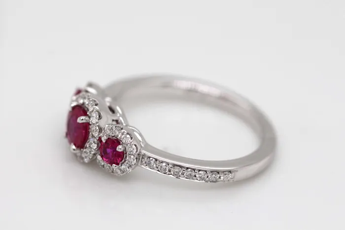 Rings | 14KW .98CTTW RUBY AND DIAMOND RING .38CTTW - FANA