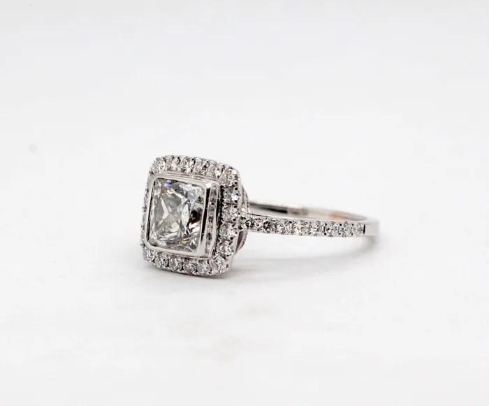 Rings | 18KW 2.16 Cttw Diamond Halo Engagement Ring - FULLER'S PURCHASE FROM PUBLIC