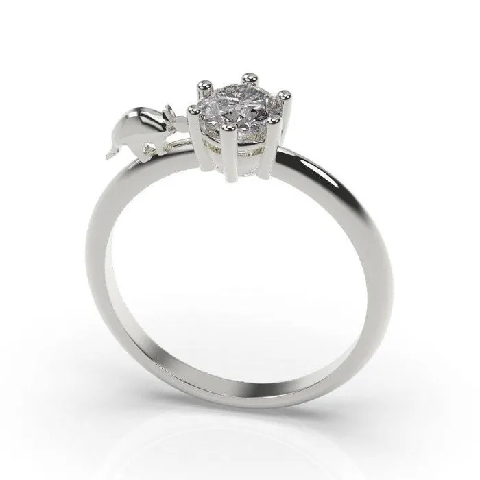 Rings Aardvark Engagement Ring White Gold Aardvark - MyUniqueRing