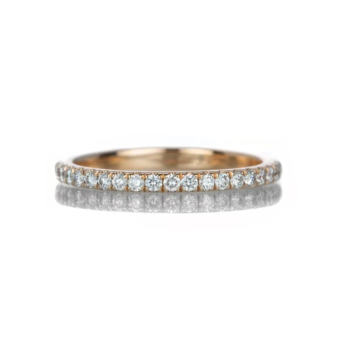 Rings Alexis Kletjian Rose Gold Half Diamond Band