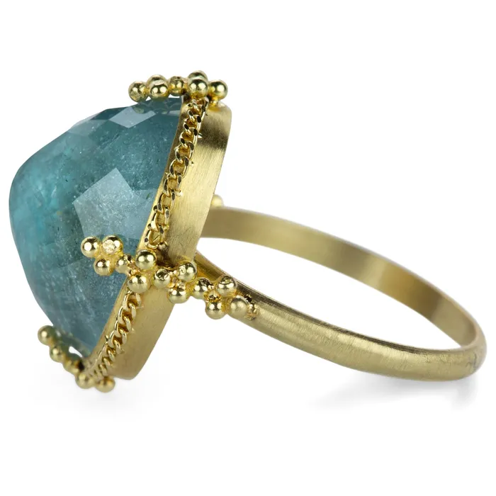 Rings | Amali 18k Oval Faceted Aquamarine Ring