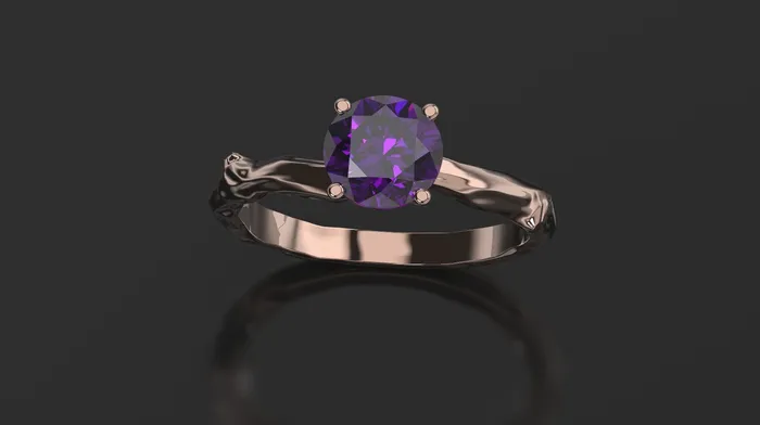 Rings | Amethyst Branch Engagement Ring Rose Gold Engagement Ring Amethyst Branch Ring Amethyst Gold Rose Gold Amethyst Ring - FL LLC