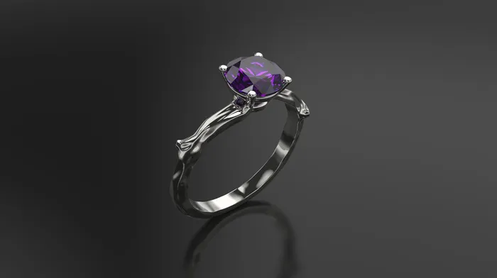 Rings | Amethyst Branch Engagement Ring Rose Gold Engagement Ring Amethyst Branch Ring Amethyst Gold Rose Gold Amethyst Ring - FL LLC