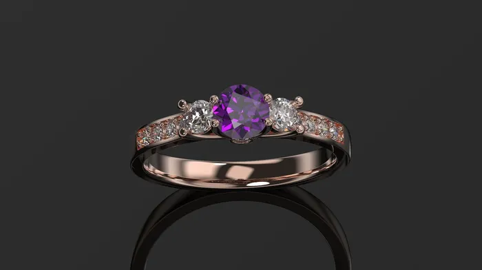 Rings | Amethyst Engagement Ring Rose Gold Engagement Ring Amethyst Ring Amethyst Gold Rose Gold Amethyst Ring - FL LLC