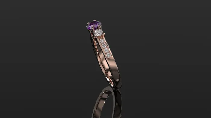 Rings | Amethyst Engagement Ring Rose Gold Engagement Ring Amethyst Ring Amethyst Gold Rose Gold Amethyst Ring - FL LLC