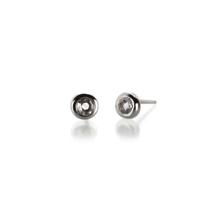 Rings Anne Sportun Rose Cut White Diamond Studs