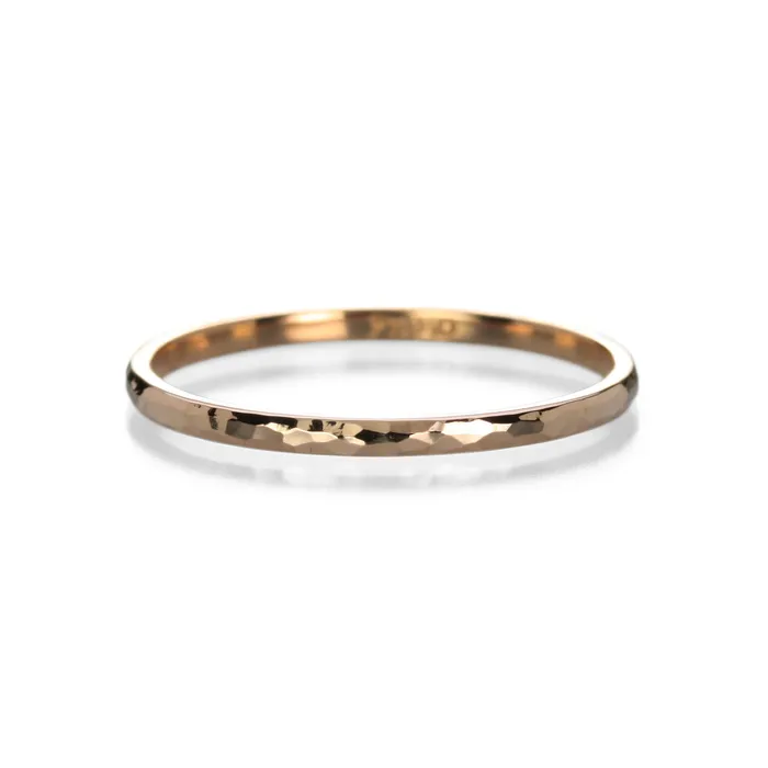 Rings Anne Sportun Rose Gold Hammered Band