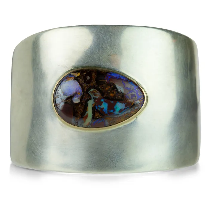 Rings Annette Ferdinandsen Silver Roxy Cuff wtih Boulder Opal