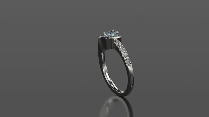 Rings | Aquamarine Engagement Ring White Gold Engagement Ring Aquamarine Ring Aquamarine Gold White Gold Aquamarine Ring - FL LLC