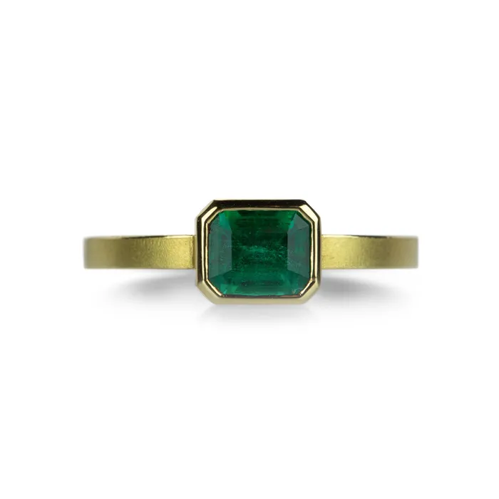 Rings Barbara Heinrich Emerald Cut Emerald Stack Ring