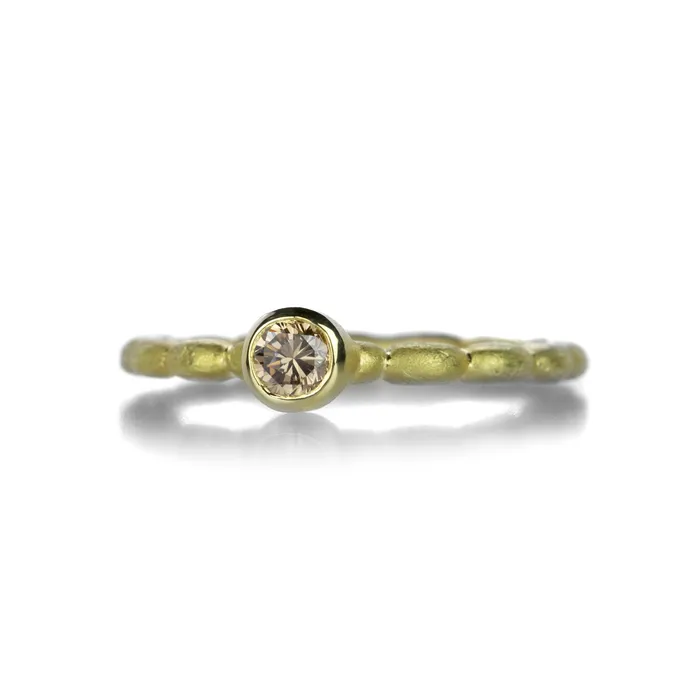 Rings Barbara Heinrich Round Brown Diamond Stacking Ring