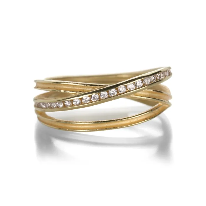 Rings Barbara Heinrich Triple Wrap Ring with Diamonds