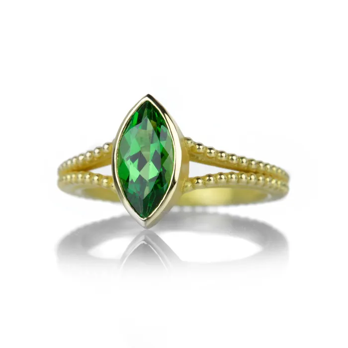 Rings Barbara Heinrich Tsavorite Garnet Marquise Princess Ring