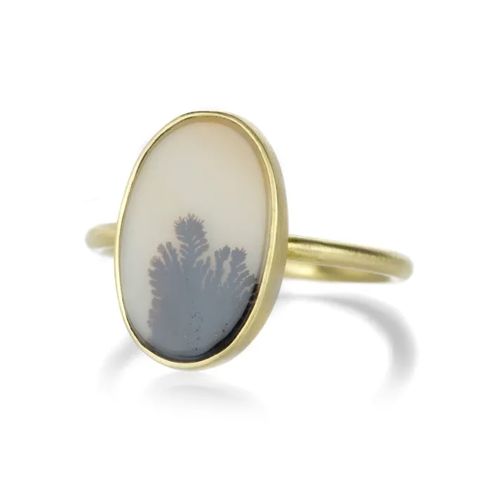 Rings | Bezel Set Oval Dendrite Ring - Gabriella Kiss