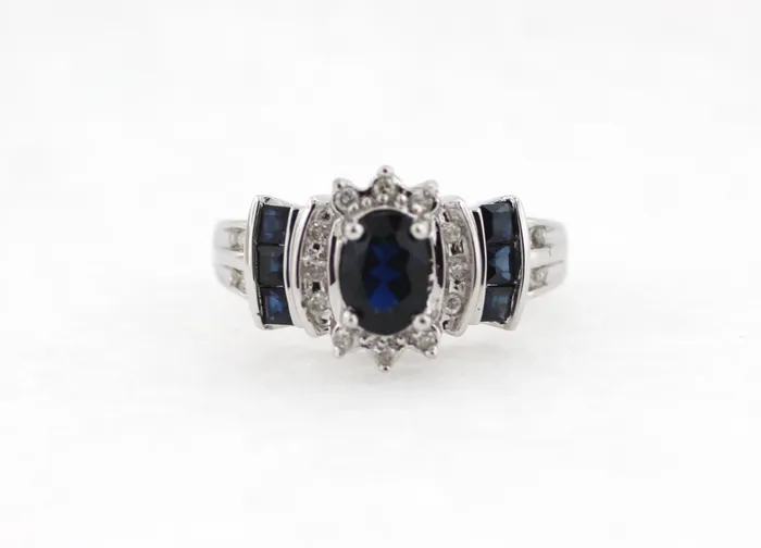 Rings | Estate 10KW 1.40 Cttw Sapphire And Diamond Ring - FULLER'S PURCHASE FROM PUBLIC