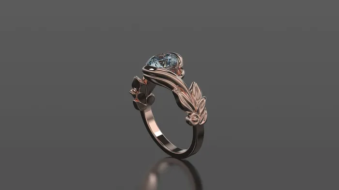 Rings | FL LLC Aquamarine Engagement Ring Rose Gold Engagement Ring Aquamarine Ring Aquamarine Gold Rose Gold Aquamarine Ring