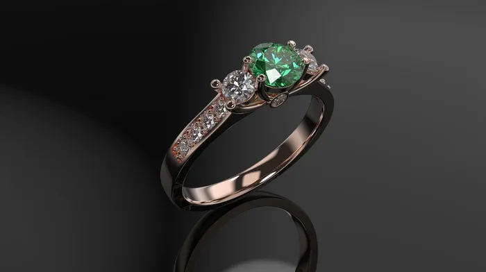 Rings FL LLC Emerald Engagement Ring Rose Gold Engagement Ring Emerald Ring Emerald Gold Rose Gold Emerald Ring