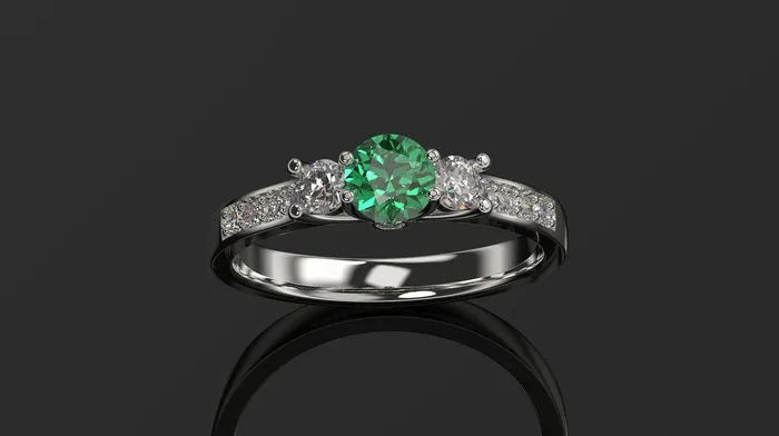 Rings | FL LLC Emerald Engagement Ring Rose Gold Engagement Ring Emerald Ring Emerald Gold Rose Gold Emerald Ring