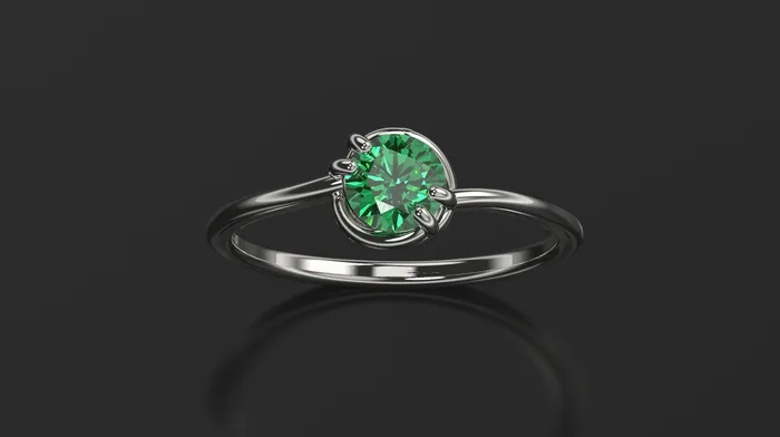 Rings FL LLC Emerald Engagement Ring White Gold Engagement Ring Emerald Ring Emerald Gold White Gold Emerald Ring