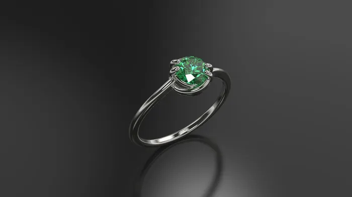 Rings | FL LLC Emerald Engagement Ring White Gold Engagement Ring Emerald Ring Emerald Gold White Gold Emerald Ring