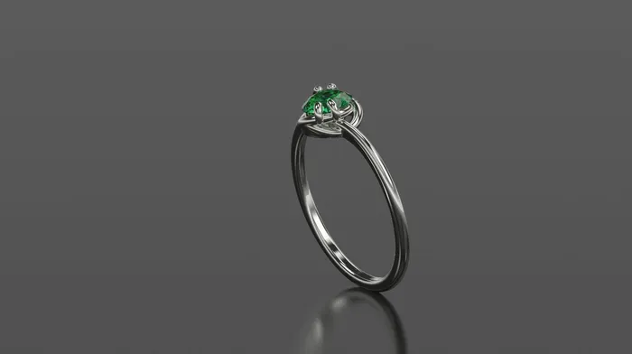 Rings | FL LLC Emerald Engagement Ring White Gold Engagement Ring Emerald Ring Emerald Gold White Gold Emerald Ring