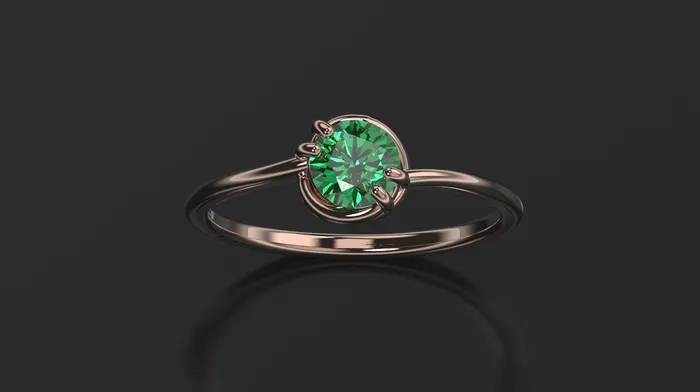 Rings | FL LLC Emerald Engagement Ring White Gold Engagement Ring Emerald Ring Emerald Gold White Gold Emerald Ring